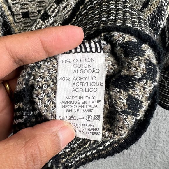 VINTAGE FIII ITALIAN GEOMETRIC SWEATER CROSBY MULTICOLOR M - Picture 8 of 9